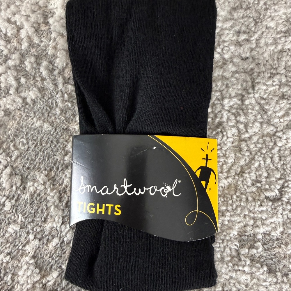 New Smartwool Size M Merino Wool Blend Warm Winter Tights Black Sleeveless Women